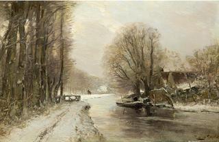 River Landscape in Winter