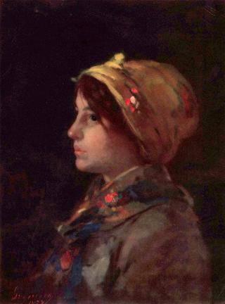 Head of a Young Peasant Girl