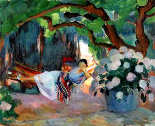 Le Pradet, Young Woman in a Hammock (Nono)