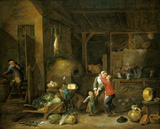 Interior of a Farmhouse ("The Stolen Kiss")
