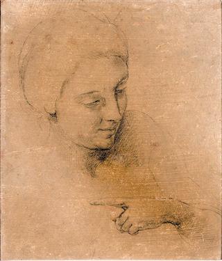 Study of a Woman's Head and Hand