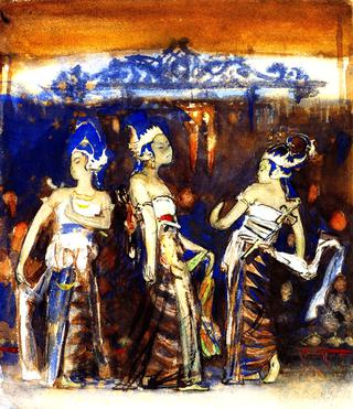 Javanese Dancing Girls (study)