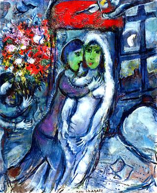 Lovers with Green Faces