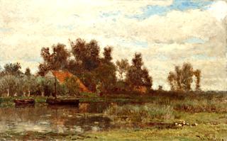Landscape with a Farm by the Water