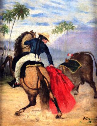 Woman Bullfighter on Horseback