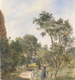 Woman and Children in a Park