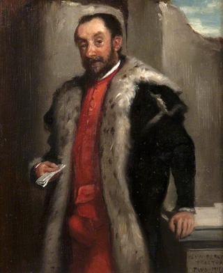 Portrait of a Nobleman Holding a Letter (after Giovanni Battista Moroni)