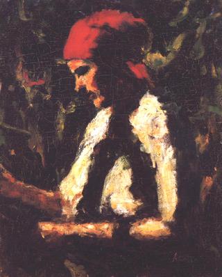 Woman in Red Scarf