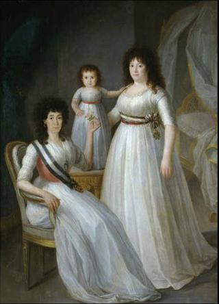 The Duchess of Osuna, her daughter and granddaughter
