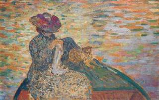 Young Woman in Boat on Marne