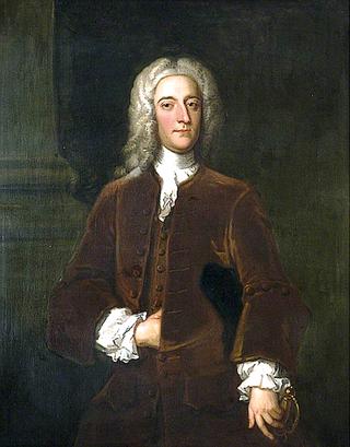 Portrait of Phillips Gybbon in a Brown Tunic Holding a Sword