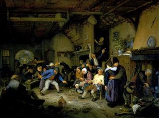 Peasants Dancing in a Tavern