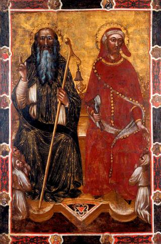 Saint Anthony Abbot and Saint Eligius with Kneeling Worshippers