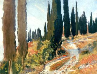 A Winding Road and Cypress Trees, San Vigilio