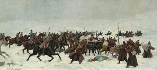 The Russian Cavalry Attacking