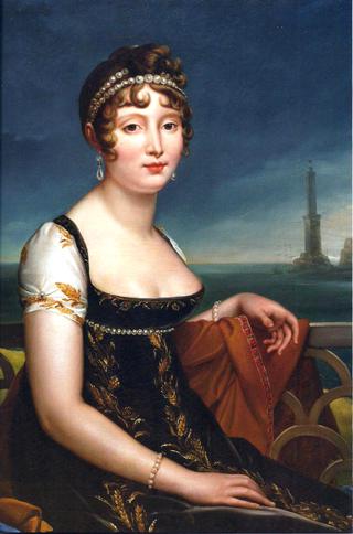 Portrait of Caroline Murat before the Bay of Naples
