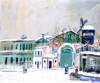 The Moulin de la Galette on the Snow