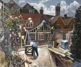 Builders at Work, Brick House, Great Bardfield