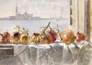 Pomegranates on a Window Sill