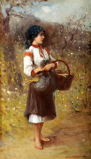 Girl with Basket