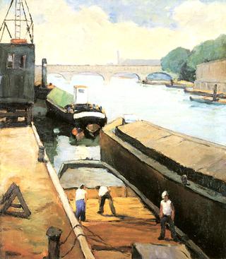 Barges on the Seine