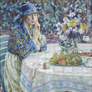 At the Table, French Woman