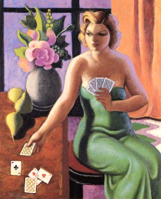 Woman with Cards