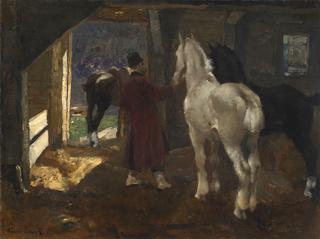 Horses in a Stable