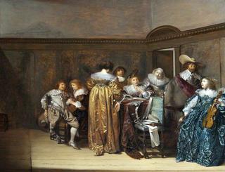 Dutch Cavaliers and Their Ladies Making Music