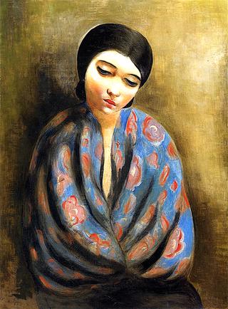 Girl in a Blue Shawl