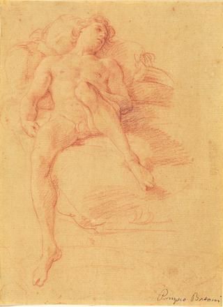 Male Nude Reclining on a Bed