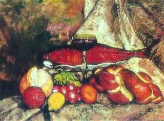 Still life with red fish