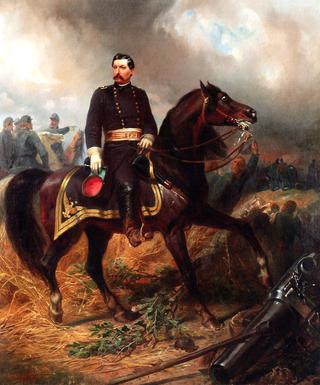 General George B. McClellan on the Battlefield of Antietam