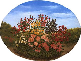 Flowers in an Oval Frame