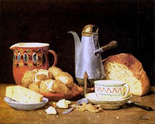 Still-Life with Coffee, Bread and Potatoes