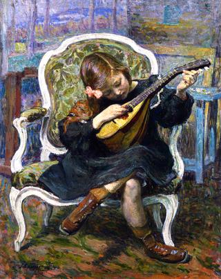 The LIttle Mandolin Player (Marthe Lebasque)