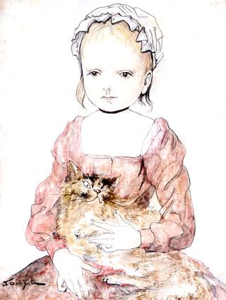 Girl with Her Cat