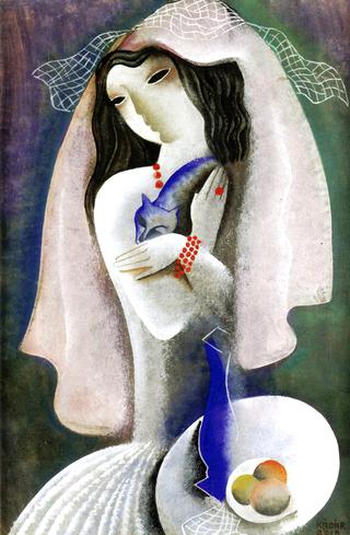 Bride with Cat