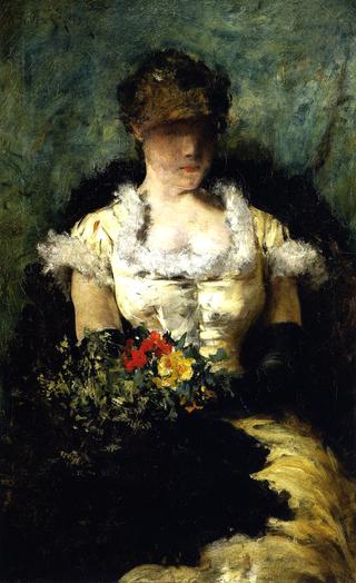 Woman Holding a Bouquet of Flowers