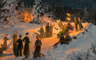 Sledding in Korketrekkeren