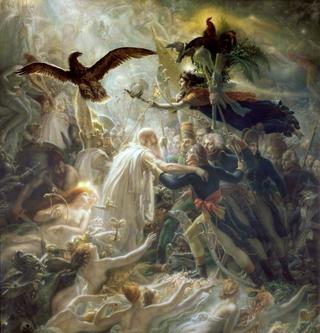 The Spirits of French Heroes Welcomed by Ossian into Odin's Paradise