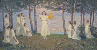 Poetesses on a lake shore