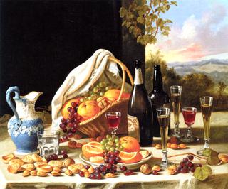 Still Life with Wine and Fruit