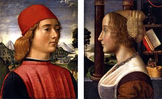 Portraits of a Young Man and Young Woman
