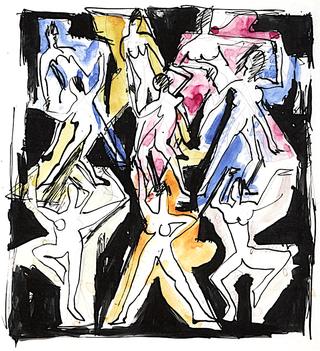 Dance Figuration (sketch for a mural)