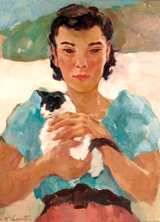 Girl with Cat