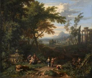 Landscape with Nymphs around a Tomb
