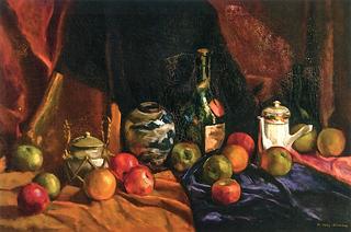 Still Life with Fruit and Teapot