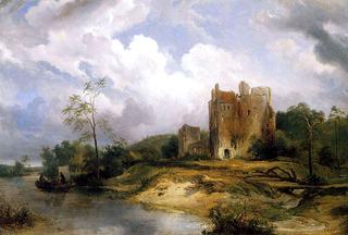 River Landscape with Ruins