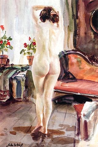 Nude with Geraniums